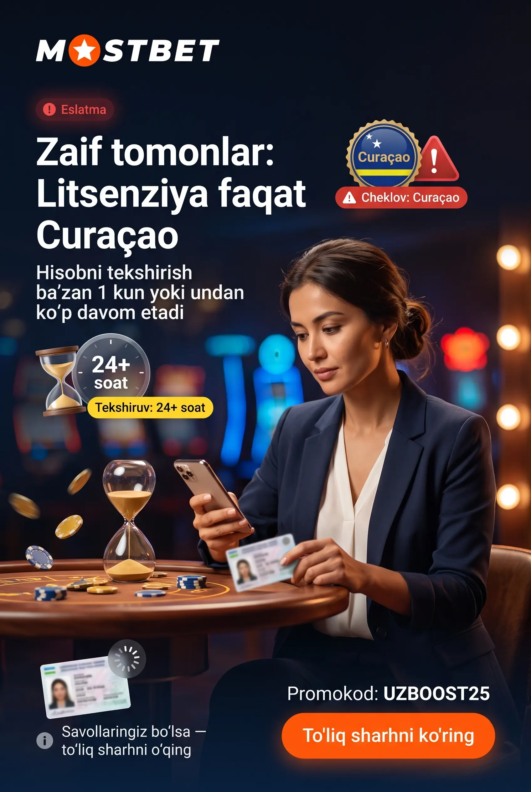 Mostbet zaif tomonlari