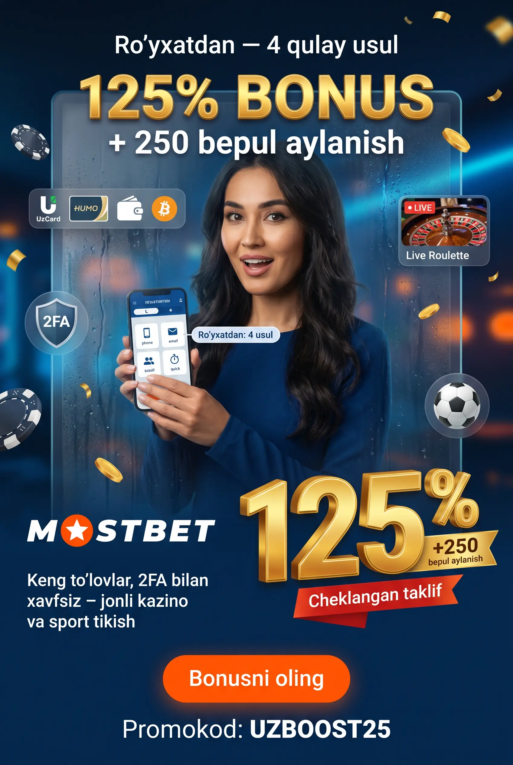 Mostbet ustunliklari