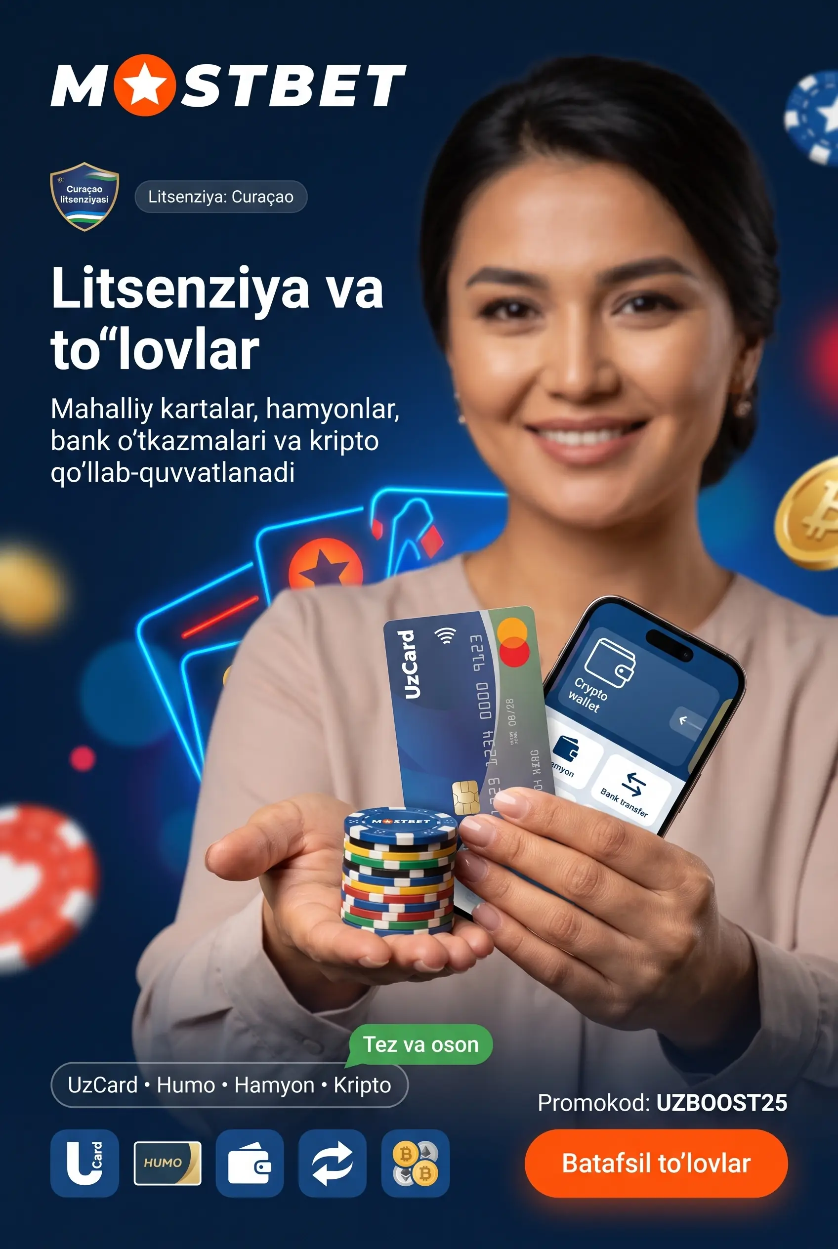 Litsenziya va to'lov usullari haqida nima ma'lum
