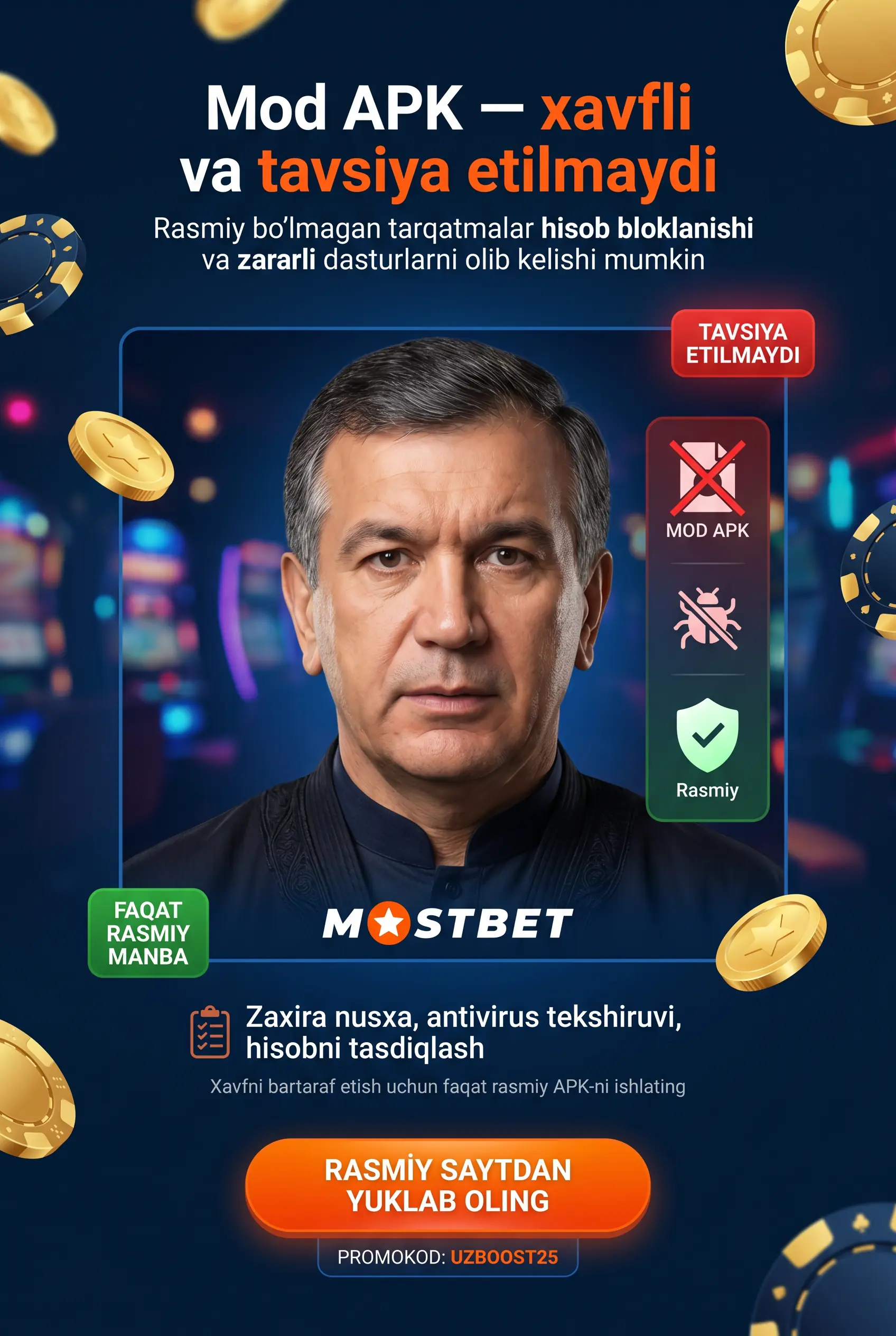 Mod APK xavflari haqida ogohlantirish